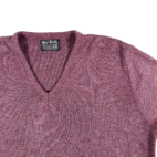 Vintage Royal Knight Sweater Adult MEDIUM Purple Speckled Acrylic V Neck USA 70s