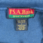Vintage Jos A Bank Polo Shirt Adult LARGE Blue Cable Knit Italy Preppy 90s
