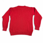 Vintage American Eagle Sweater Adult MEDIUM Red Cotton Ramie Knit 90s