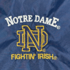 Vintage Notre Dame Jacket Adult LARGE Blue Gold Windbreaker Starter Irish 90s