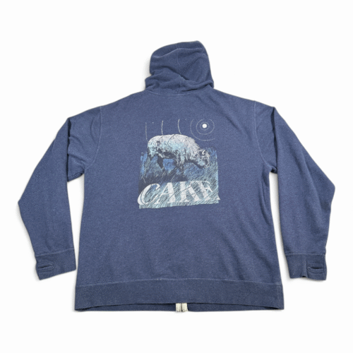 Cake Sweater Adult LARGE Blue Hoodie Band Music Buffalo Independent Trading Zip