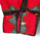 Vintage Bugle Boy Jacket Adult LARGE Red Black Southwest Aztec Fleece Snaps 90s