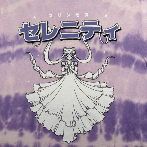 Sailor Moon Shirt Adult MEDIUM Purple Tie Dye Princess Serenity Anime Animation