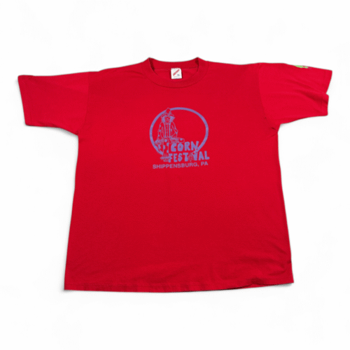 Vintage Corn Festival Shirt Adult EXTRA LARGE Red Shippensburg PA Farm USA 80s