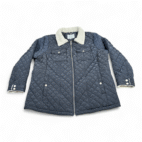 Lucky Brand Jacket Womens 2XL Blue Quilted Sherpa Zip Insulated Lining Pockets