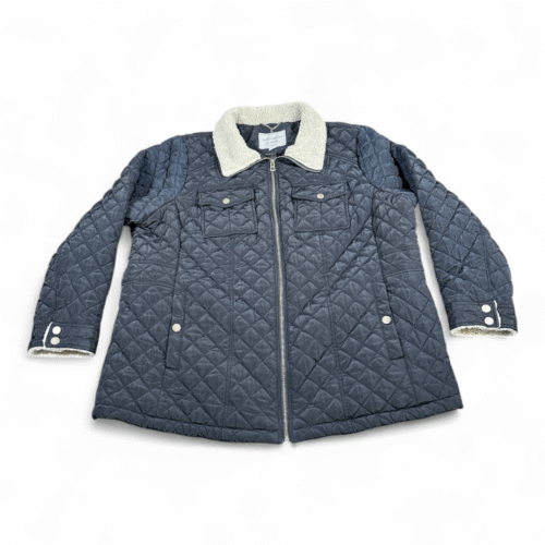 Lucky Brand Jacket Womens 2XL Blue Quilted Sherpa Zip Insulated Lining Pockets