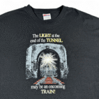 Vintage Train Shirt Adult 2XL Black Vintage Light End Tunnel Museum Virginia 90s