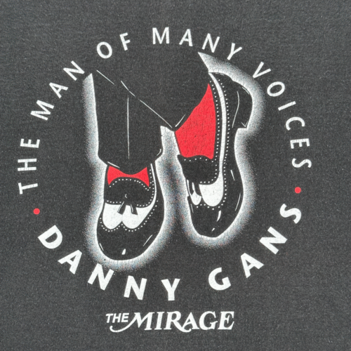 Vintage Mirage Las Vegas Shirt Adult 2XL Black Casino Danny Gans Many Voices 90s