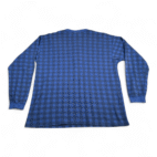 Vintage Eddie Bauer Shirt Adult 2XL Blue Buffalo Check Plaid Henley USA 90s