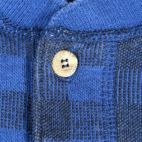 Vintage Eddie Bauer Shirt Adult 2XL Blue Buffalo Check Plaid Henley USA 90s