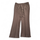 Vintage Lee Pants Mens 36x30 Brown Polyester Creased Dress Disco USA Union 70s