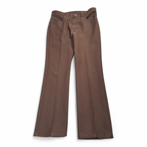 Vintage Levis Pants Mens 32x30 Brown 517 Bootcut Polyester Creased Cowboy Y2K