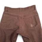 Vintage Levis Pants Mens 32x30 Brown 517 Bootcut Polyester Creased Cowboy Y2K