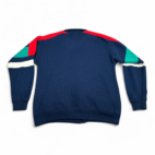 Vintage Track Jacket Adult LARGE Blue Colorblock JC Penney Trader Bay Fleece 90s