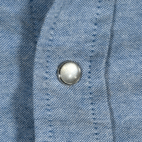 Vintage Ely Cattleman Western Shirt Adult SMALL Blue Chambray Cowboy Pearl Snap