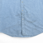 Vintage Ely Cattleman Western Shirt Adult SMALL Blue Chambray Cowboy Pearl Snap