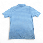 Peter Millar Polo Shirt Adult LARGE Blue Striped Golf Preppy Luxury Cotton