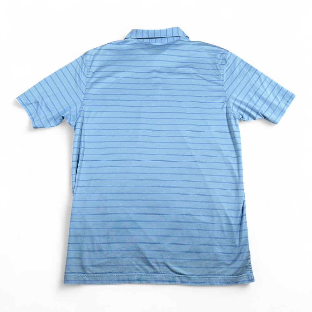 Peter Millar Polo Shirt Adult LARGE Blue Striped Golf Preppy Luxury Cotton-3 Peter Millar Polo Shirt Adult LARGE Blue Striped Golf Preppy Luxury Cotton