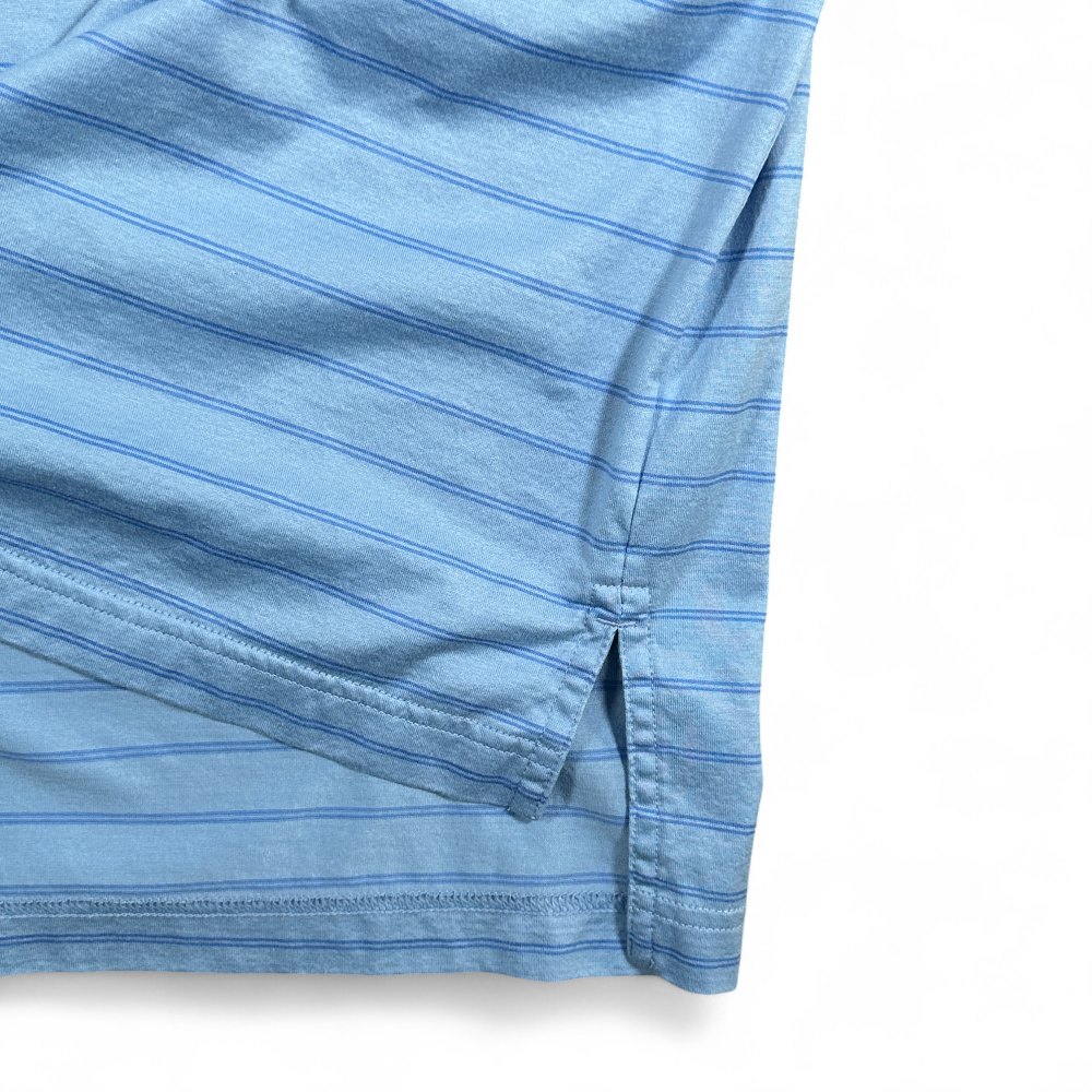 Peter Millar Polo Shirt Adult LARGE Blue Striped Golf Preppy Luxury Cotton-7 Peter Millar Polo Shirt Adult LARGE Blue Striped Golf Preppy Luxury Cotton