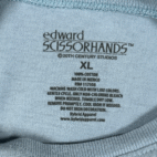 Edward Scissorhands Shirt Womens LARGE Blue Crop Top Goth Movie Tim Burton Retro