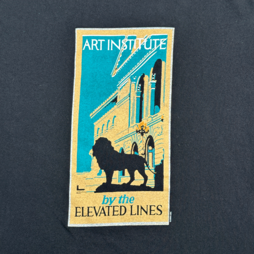 Art Institute Chicago Shirt Adult SMALL Black Museum School Elevated Lines Lion