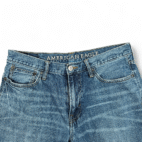American Eagle Jeans Mens 33x32 Blue Denim Cotton Classic Bootcut Distressed