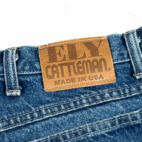 Vintage Ely Cattleman Jeans Mens 33x26 Blue Denim Dark Wash Western USA 90s