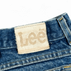Vintage Lee Jeans Mens 34x29 Blue Dark Wash Relaxed Fit Straight Denim Fade 90s