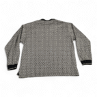 Vintage Knightsbridge Polo Shirt Adult LARGE Black Brown Herringbone Preppy 90s