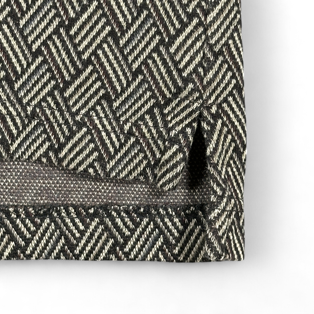 Vintage Knightsbridge Polo Shirt Adult LARGE Black Brown Herringbone Preppy 90s-6 Vintage Knightsbridge Polo Shirt Adult LARGE Black Brown Herringbone Preppy 90s