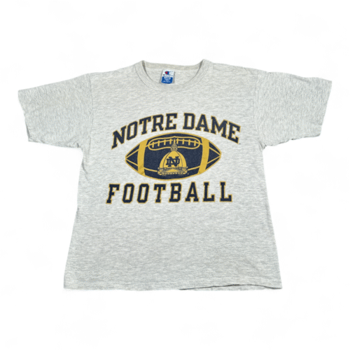 Vintage Notre Dame Shirt Adult MEDIUM Gray Football University NCAA Champion Y2K