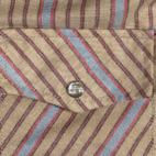 Vintage County Seat Western Shirt Adult SMALL Brown Pink Striped Cowboy 70s