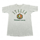 Vintage Soccer Shirt Adult MEDIUM Gray Italia Squadra Calcio Italy USA Made 90s