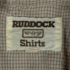 Vintage Ruddock Western Shirt Adult MEDIUM Brown Plaid Cowboy Rodeo 80s