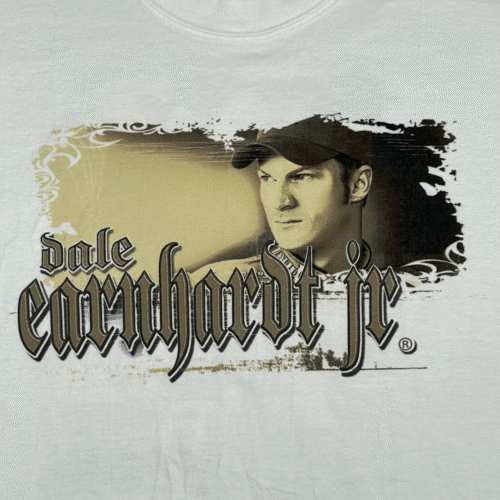 Vintage Dale Earnhardt Jr Shirt Adult LARGE White Budweiser Tribal NASCAR Y2K