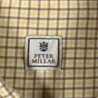 Peter Millar Shirt Adult 2XL XXL Yellow Plaid Button Down Preppy Luxury Cotton