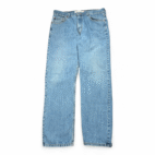 Levis 505 Jeans Mens 36x32 Blue Regular Fit Straight Leg Light Wash Denim Y2K