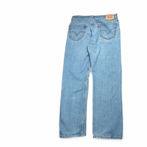 Levis 505 Jeans Mens 36x32 Blue Regular Fit Straight Leg Light Wash Denim Y2K