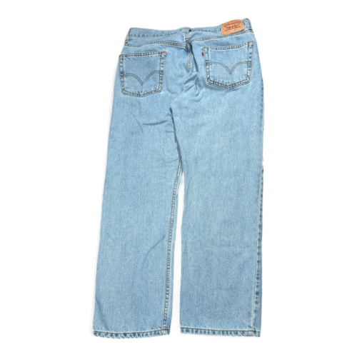 Levis 505 Jeans Mens 36x29 Blue Regular Fit Straight Leg Light Wash Denim Y2K