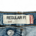 Levis 505 Jeans Mens 36x32 Blue Regular Fit Straight Leg Light Wash Denim Y2K