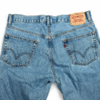 Levis 505 Jeans Mens 36x32 Blue Regular Fit Straight Leg Light Wash Denim Y2K