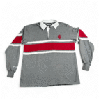 Indiana Hoosiers Polo Shirt Adult MEDIUM Gray White Red Rugby College University