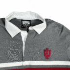 Indiana Hoosiers Polo Shirt Adult MEDIUM Gray White Red Rugby College University