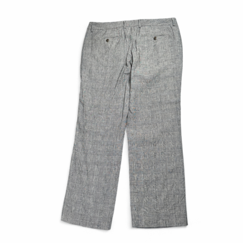 Bonobos Pants Mens 36x29 Gray Linen Glen Plaid Houndstooth Straight Slacks