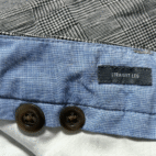 Bonobos Pants Mens 36x29 Gray Linen Glen Plaid Houndstooth Straight Slacks
