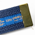 Vintage Levis Belt Mens 30 Blue Canvas Slide 1980 Olympic Games USA 80s