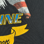 Vintage Wabash Mine Shirt Adult LARGE Black Eagle American Flag Amax USA 80s