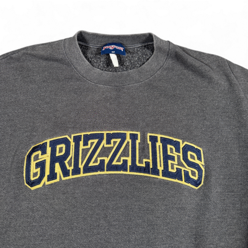Vintage Grizzlies Sweater Adult MEDIUM Gray JanSport Sweatshirt Stitched 90s
