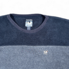 Vintage Big Dogs Sweatshirt Adult 3XL Blue Fleece Colorblock Polar Dogs Logo 90s