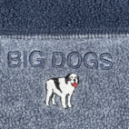 Vintage Big Dogs Sweatshirt Adult 3XL Blue Fleece Colorblock Polar Dogs Logo 90s